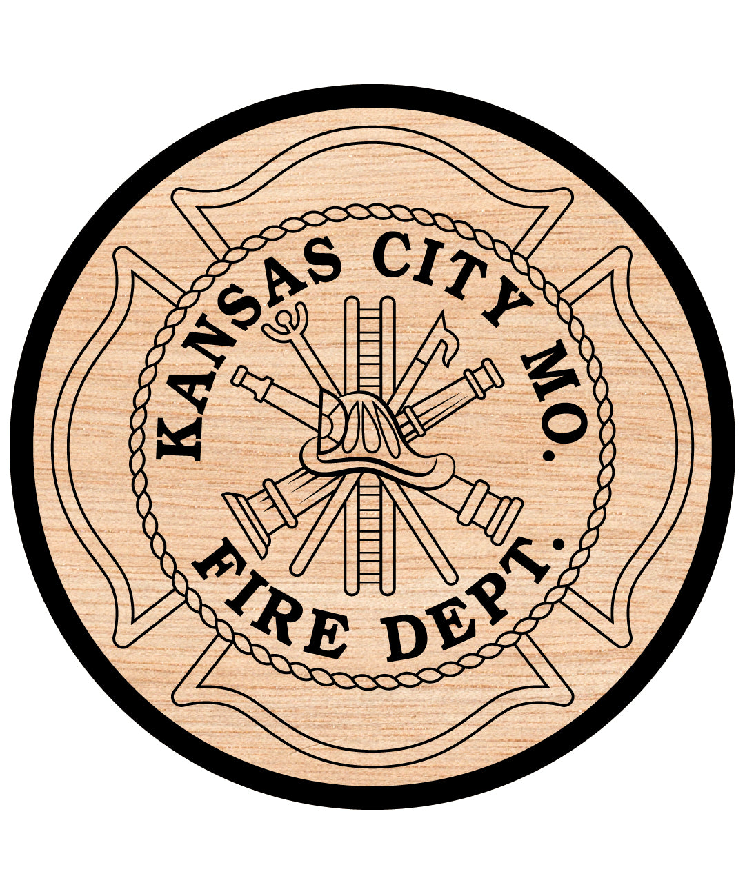 Kansas City Fire Department Badge SVG, Missouri Firefighter Badge Vector, Kansas City Fire Emblem, Fire Department Badge SVG, Firefighter Emblem Design