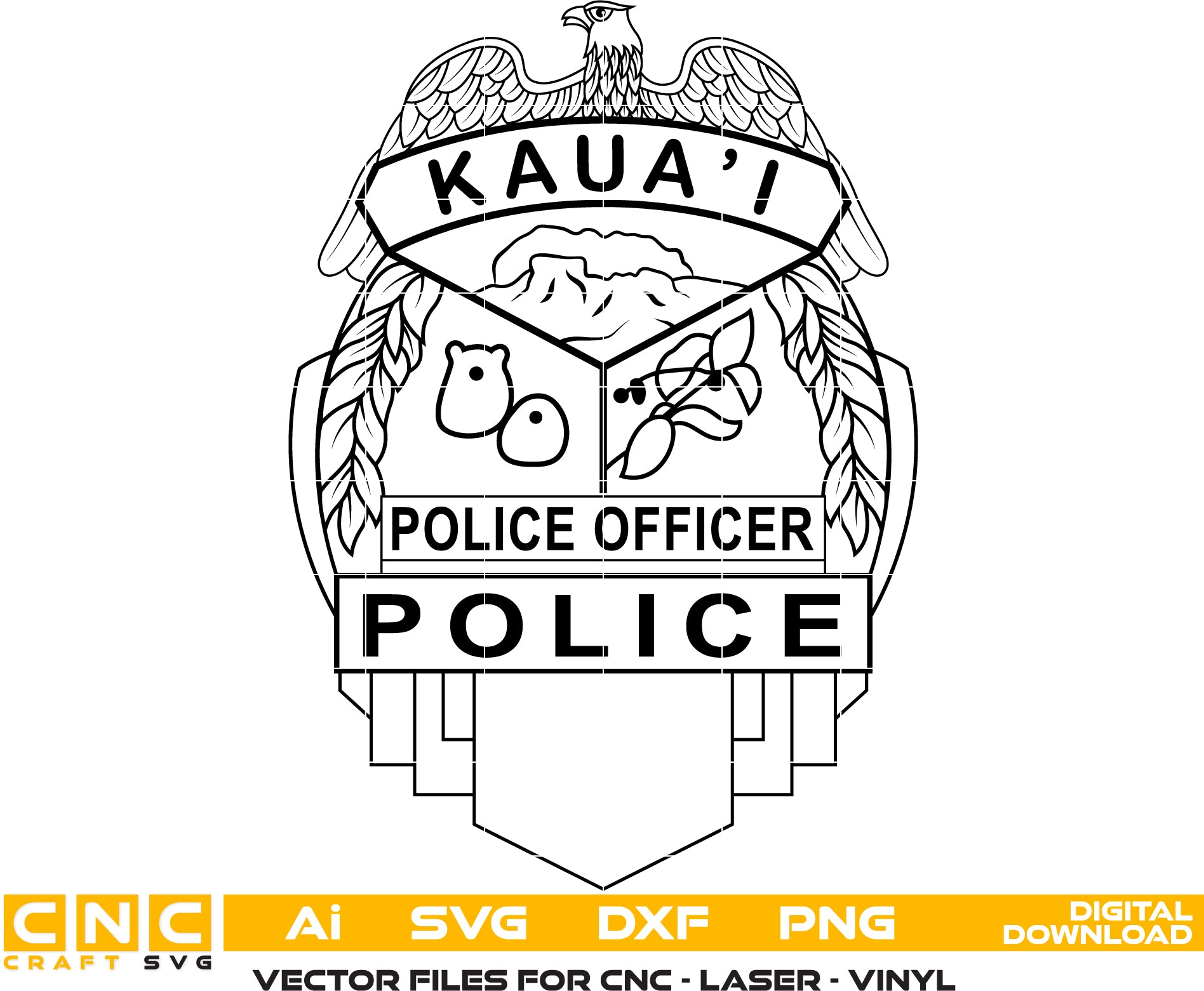 Kauai Police Officer Badge