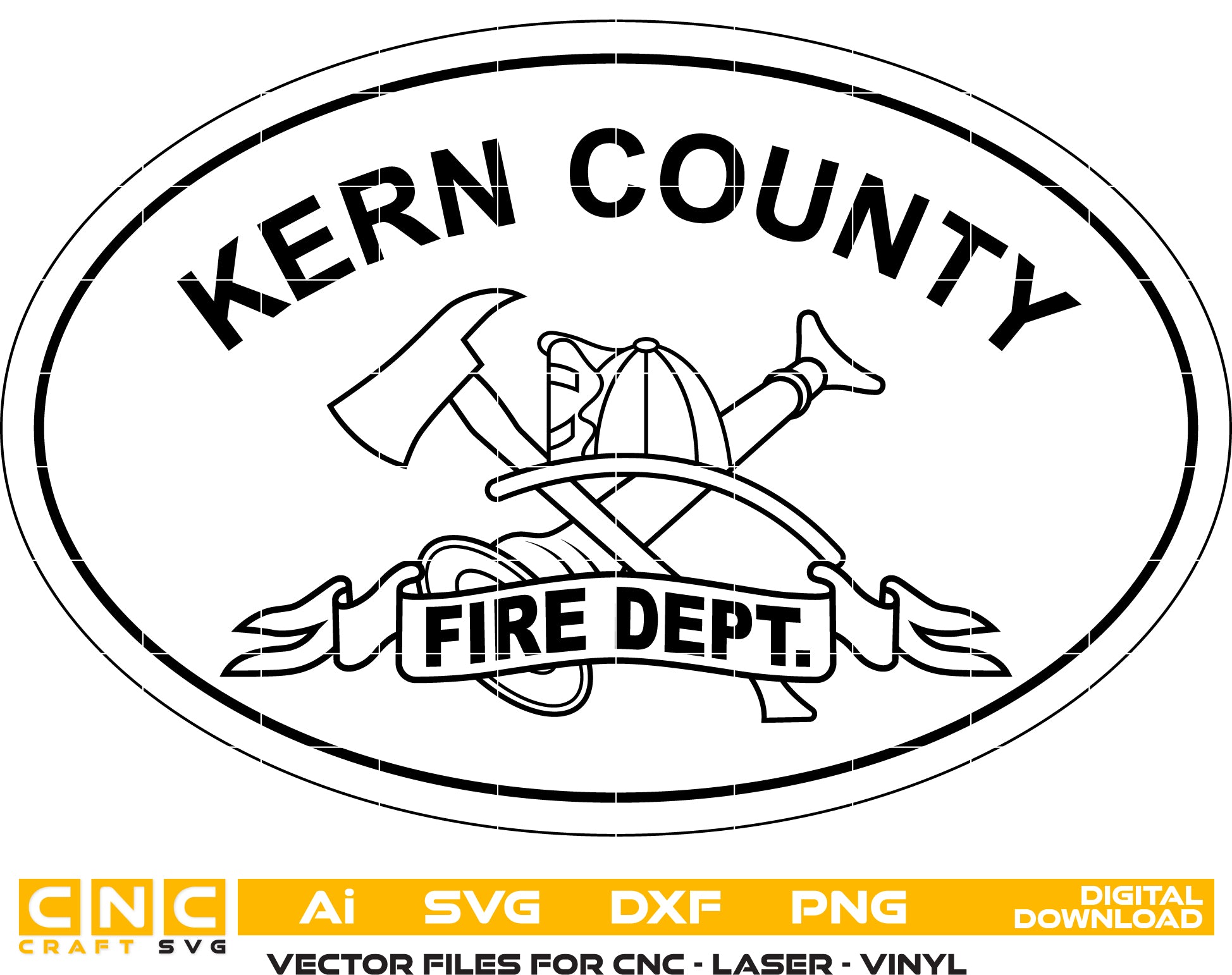 Kern County Fire Dept Badge Vector art Digital file