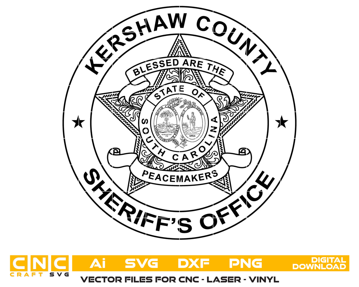 Kershaw County Deputy Sheriff’s Office Badge SVG | South Carolina Sher