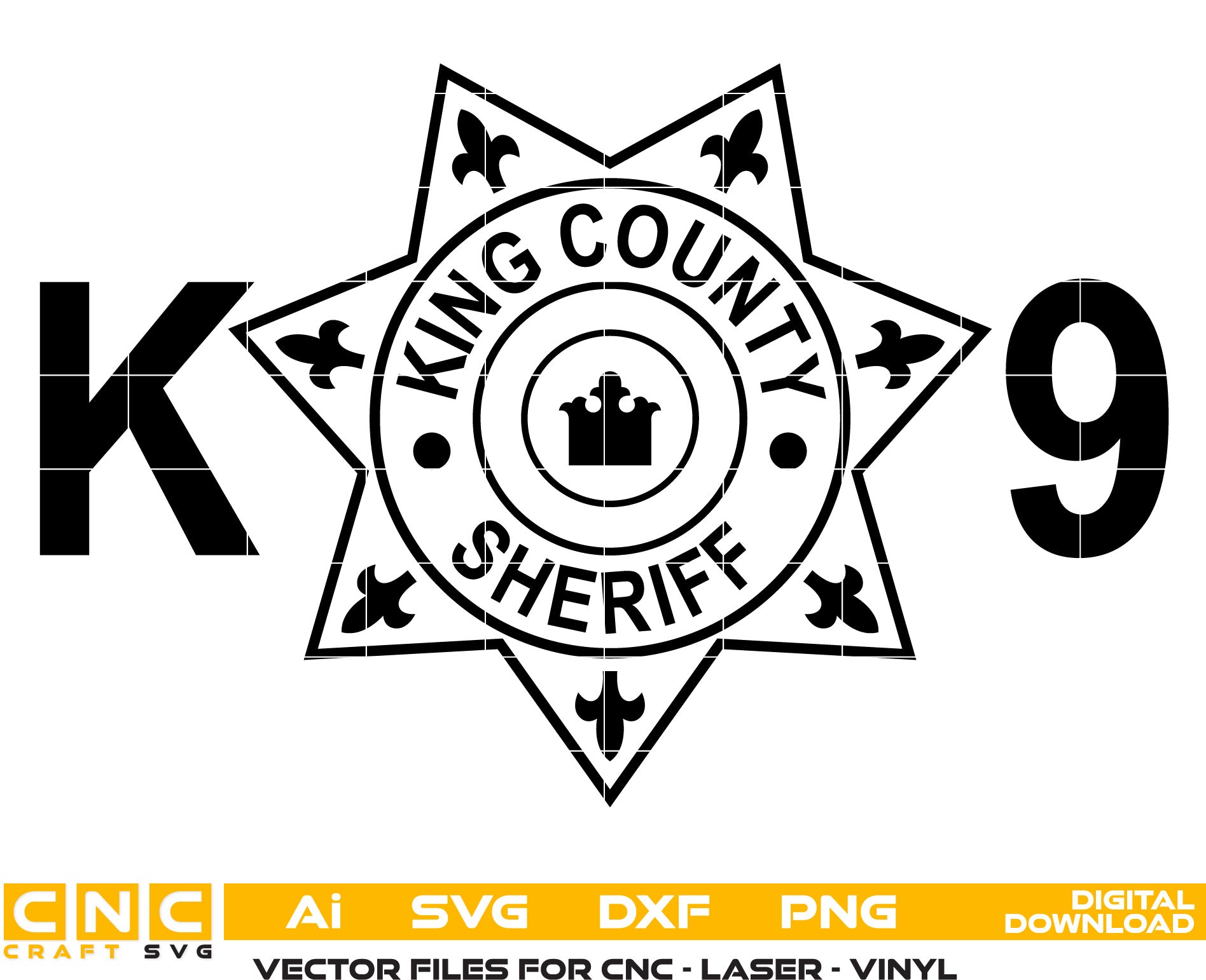 King County Sheriff Badge, Sheriff K 9 Badge Vector Art