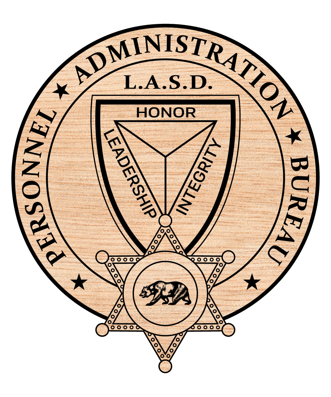 LASD Personnel Administration Bureau Emblem SVG, Los Angeles County Sheriff Logo, LASD Admin Bureau Vector, LASD Emblem Design, LASD Department Badge