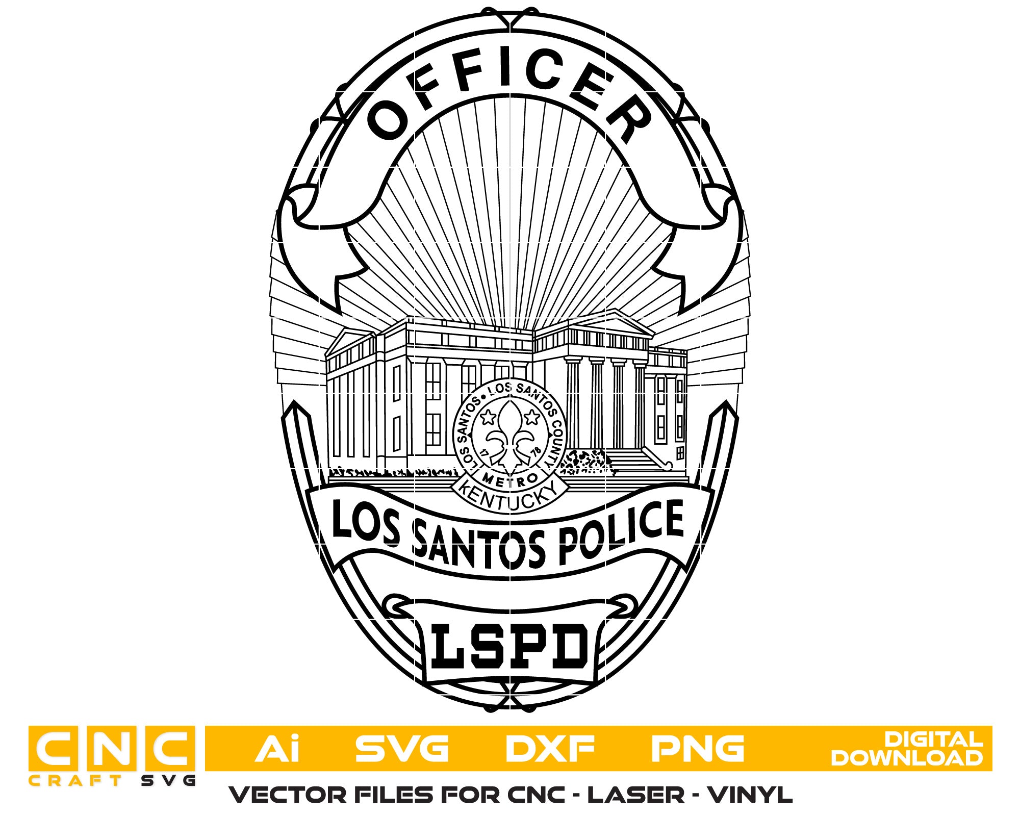 LSPD Los Santos  Police Officer Badge