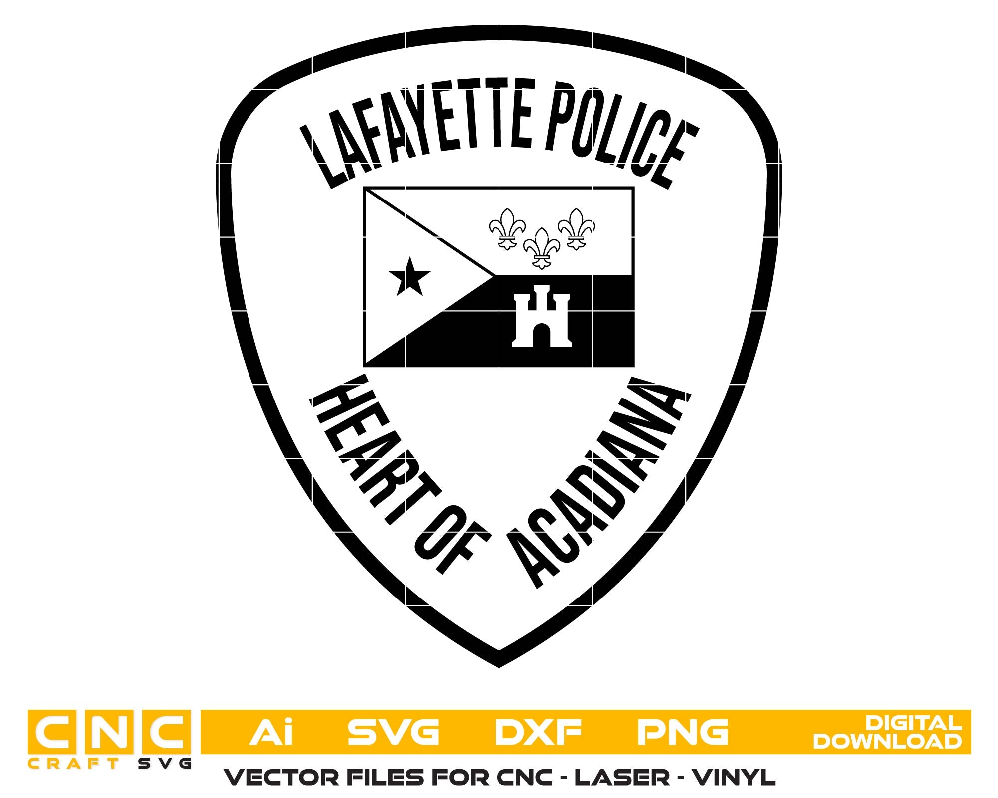 Lafayette City Police Patch SVG, Police Patch Vector, Law Enforcement Emblem SVG, City Police Logo Design, Police Shield Vector, Engraving Patch File