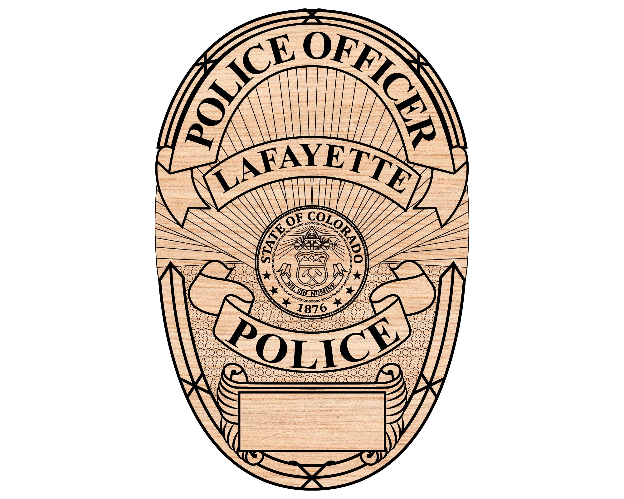Lafayette Police Badge SVG, Police Officer Badge Vector, Lafayette Police Logo SVG, Law Enforcement Badge SVG, CNC Engraving Police Badge, Police Emblem Vector