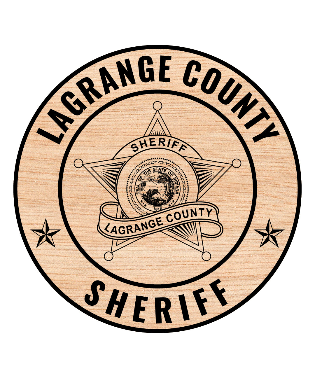 Lagrange County Sheriff Badge SVG, Indiana Law Enforcement Badge Vector, Lagrange County Sheriff Emblem, Police Sheriff Badge SVG, Lagrange County SO Badge