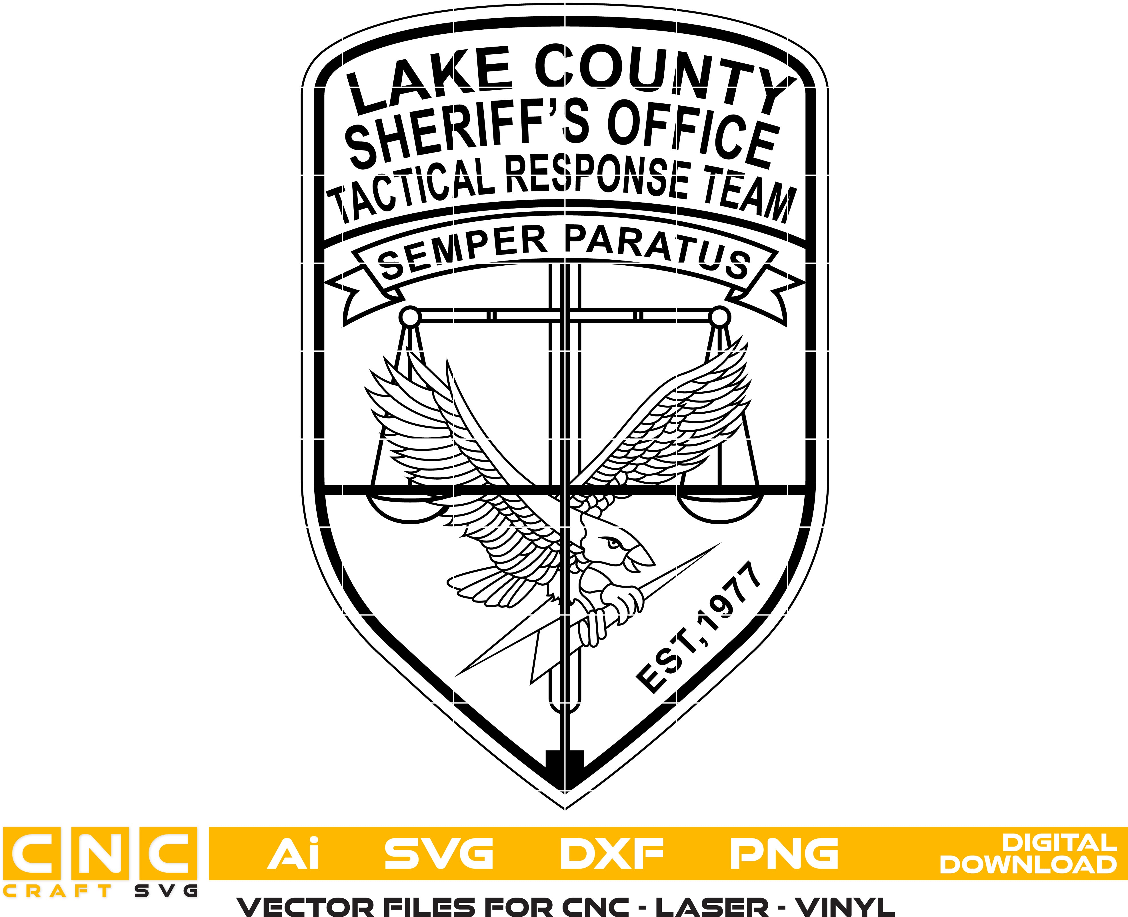 Lake County Sheriff Badge, Lake County vector art, Digital File