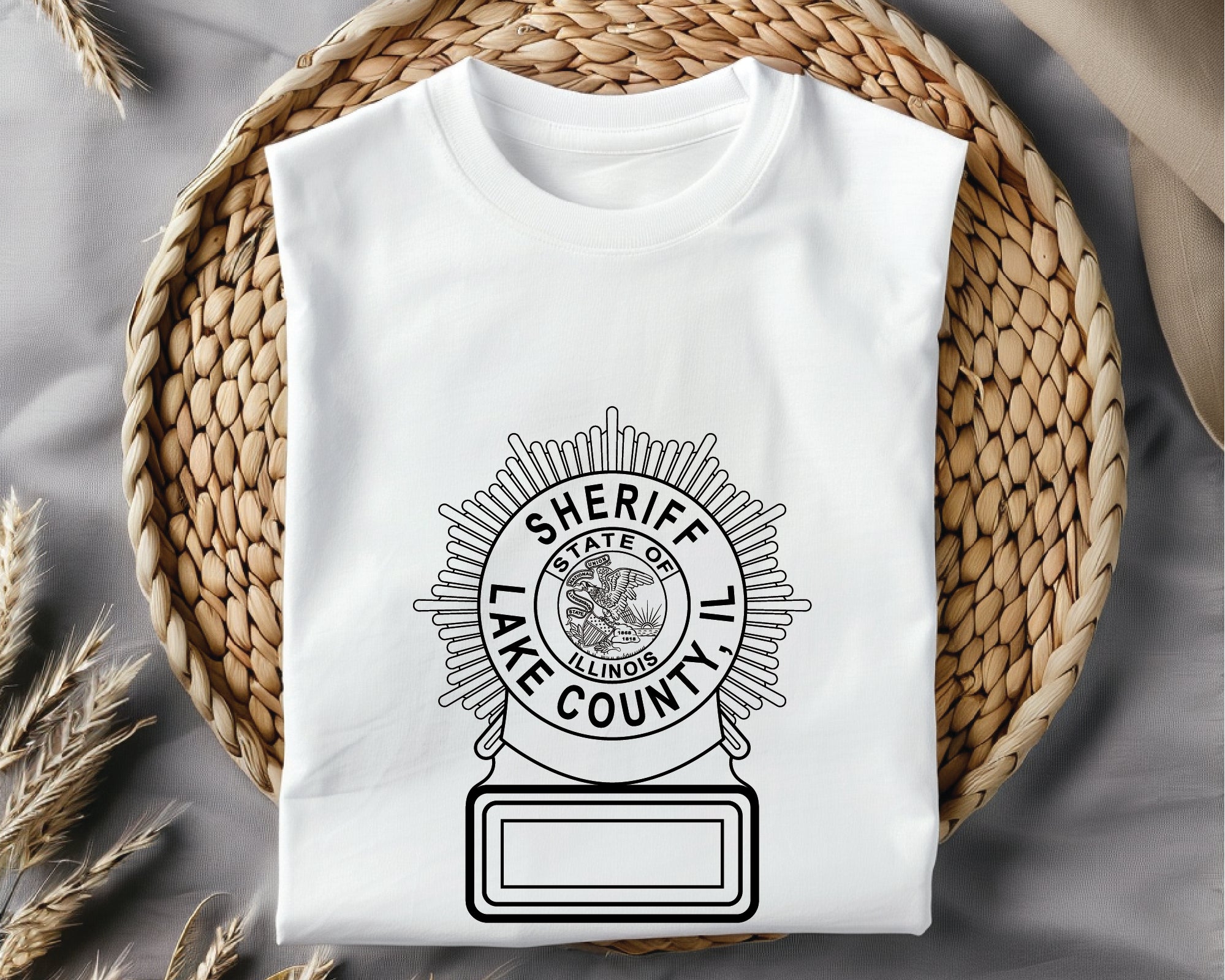 Lake County Illinois Sheriff Office Badge SVG, Illinois Sheriff Badge Vector, Lake County Sheriff Logo SVG, Law Enforcement Badge Vector, Police Badge Design, Sheriff Emblem SVG