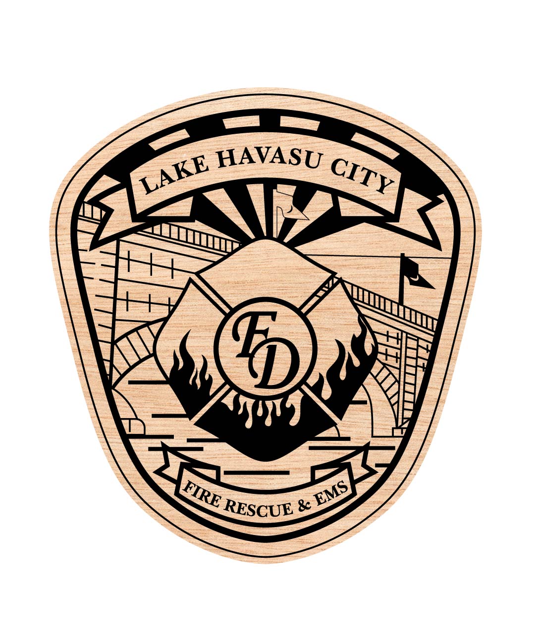 Lake Havasu City Fire Rescue Badge, Lake Havasu City Fire Badge, Havasu City Fire Department Badge 
