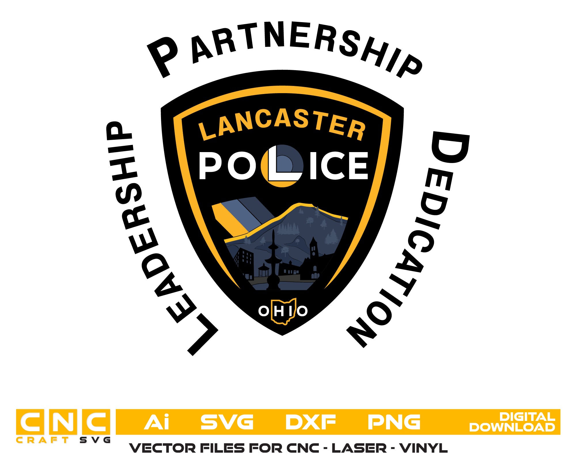 Lancaster Police Department Logo Color File, Lancaster Police Logo Printable, Police Department Emblem Vector, Full Color Police Logo SVG, Lancaster PD Logo for Printing