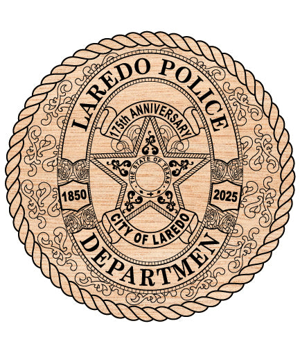 Laredo Police Department Badge Texas SVG, Laredo TX Police Emblem Vector, Laredo Police Badge SVG, Texas Police Badge Vector, Laredo Police Department Logo