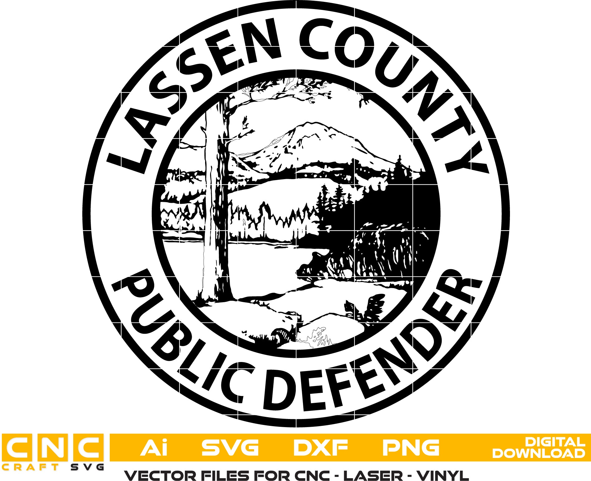 Lassen County Public Defender Seal Vector art Digital file