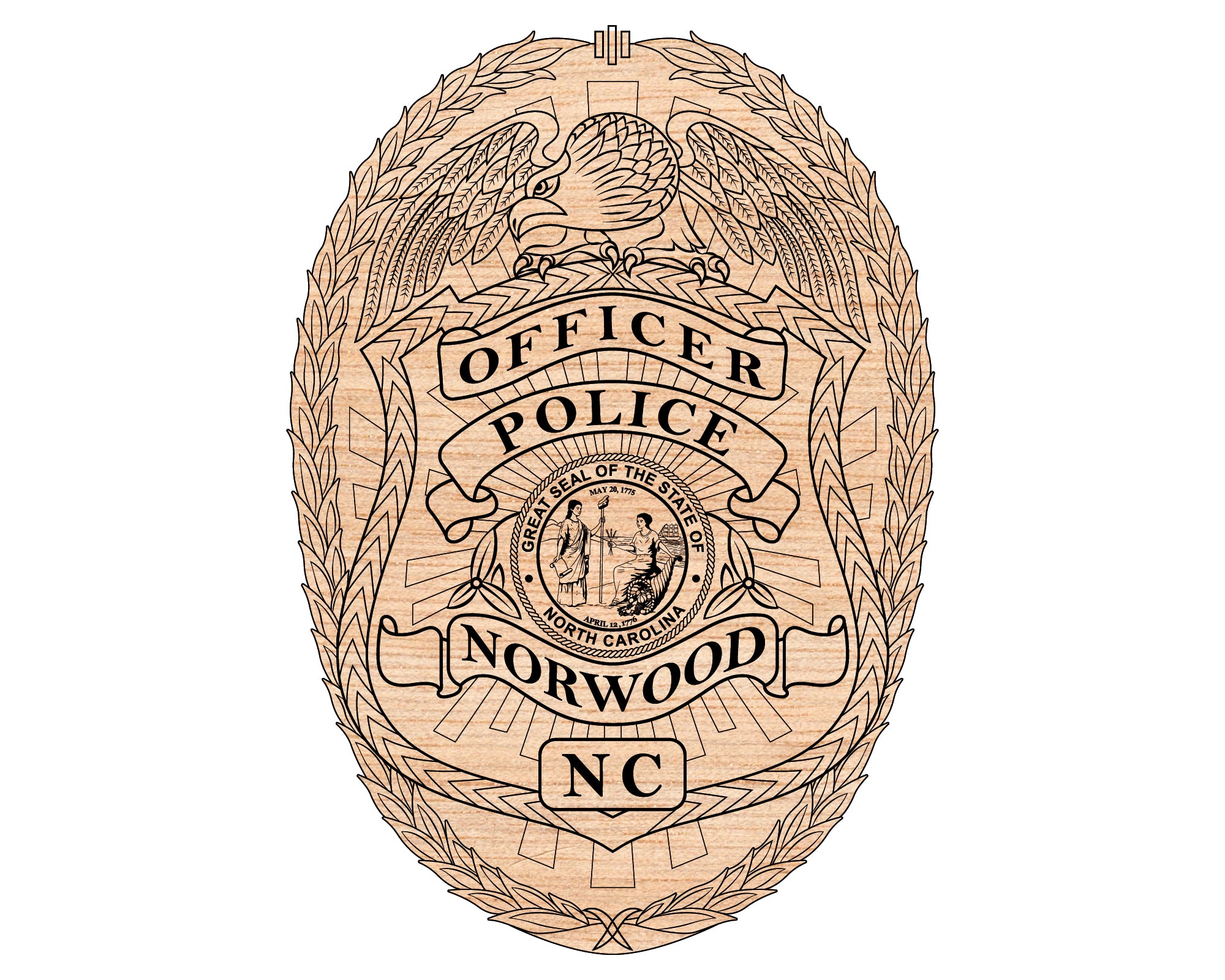Norwood Police Badge SVG, North Carolina Police Badge Vector, Norwood NC Badge Design, Law Enforcement Badge SVG, Police Officer Badge Vector, Norwood Sheriff SVG