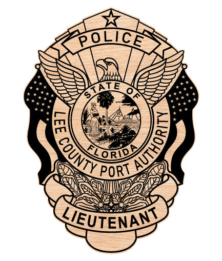 Lee County Port Authority Police Lieutenant Badge, Florida