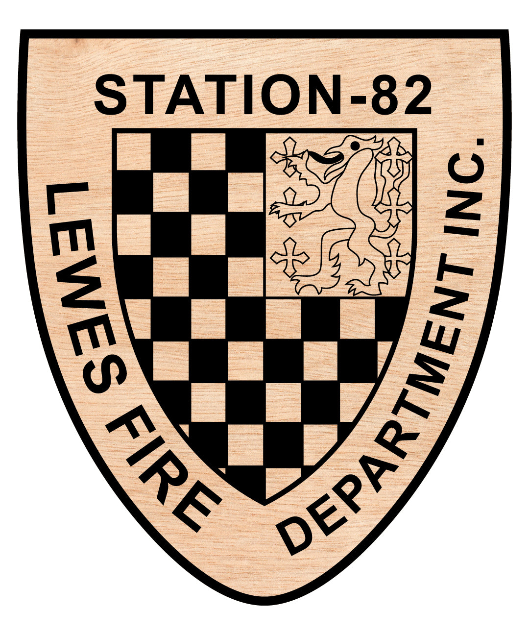 Lewes Fire Department Station 82 Badge SVG, Fire Department Badge Vector, Lewes Fire Station 82 Badge, Firefighter Badge SVG, Fire Department Badge Vector