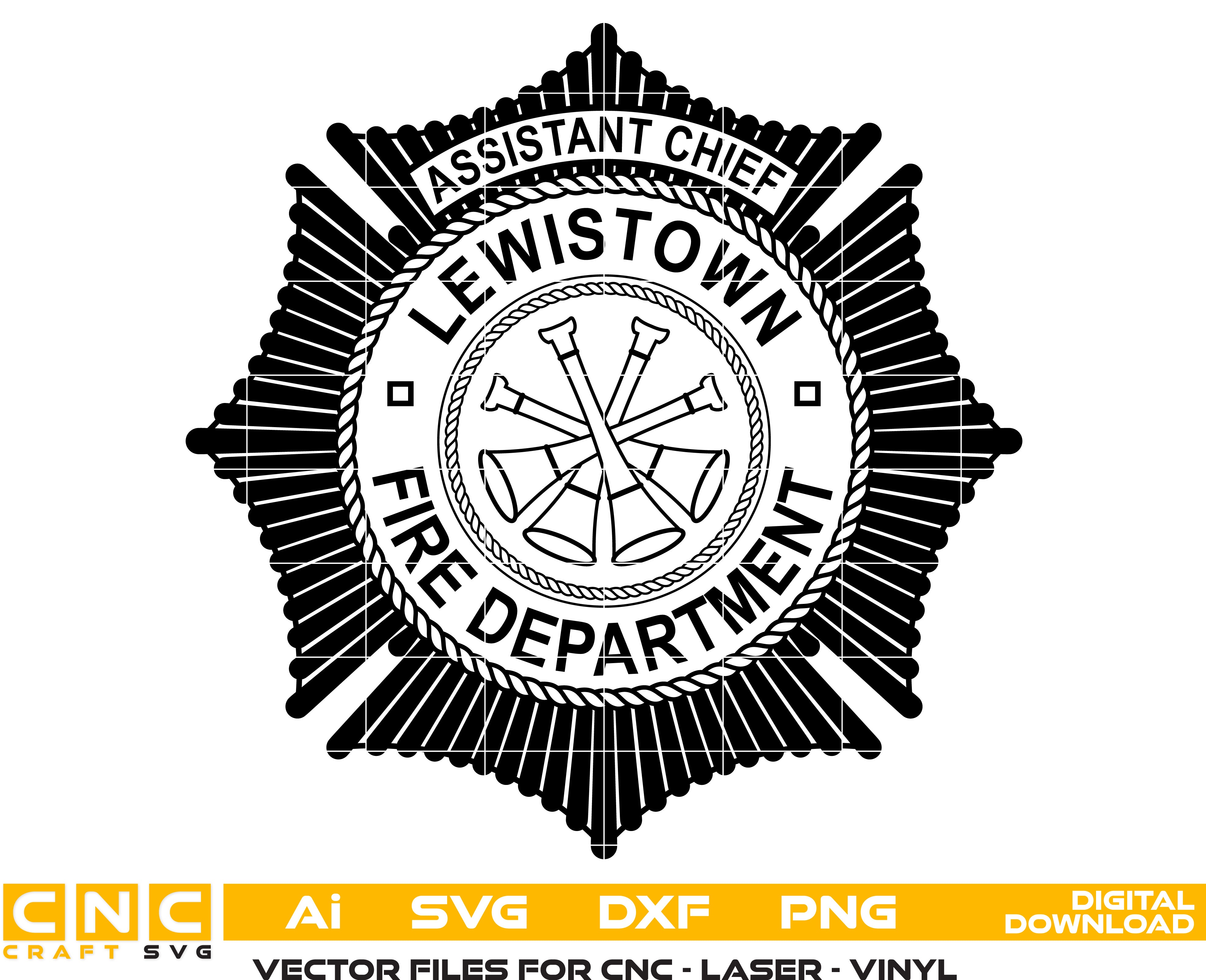 Lewistown Fire Department Badge, Lewistown Fire Dept. Vector art, Fire Department Badge