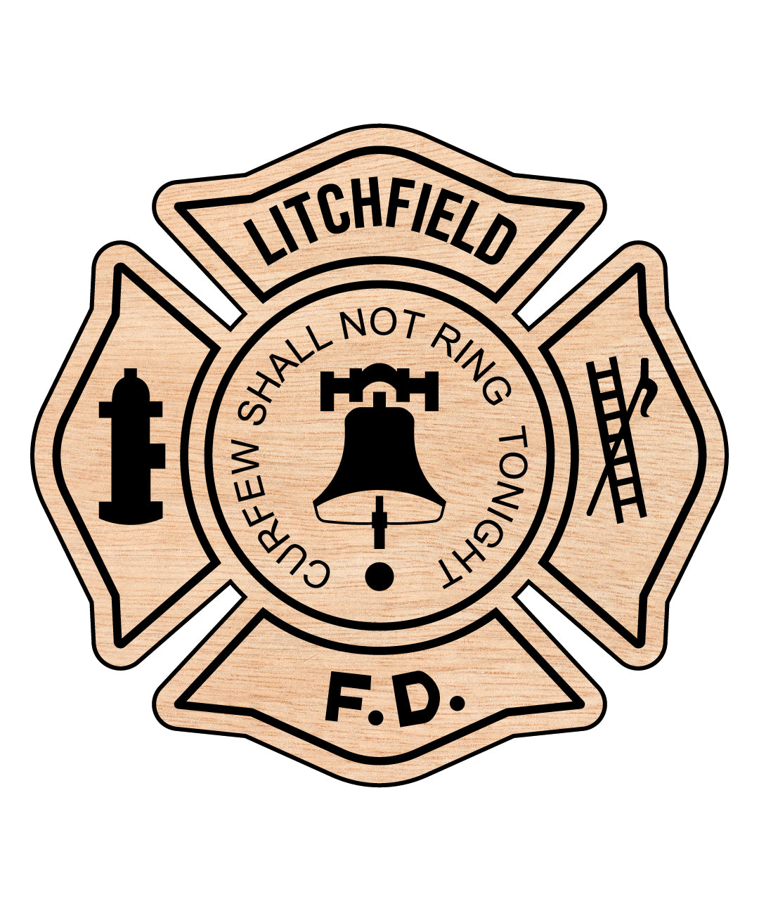Litchfield Fire Department Badge SVG, Fire Department Badge Vector, Litchfield Fire Badge, Firefighter Badge SVG, Fire Department Badge Vector
