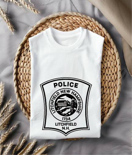 Litchfield New Hampshire Police Patch SVG digital download, police emblem vector design for Cricut, Silhouette, CNC, engraving, and law enforcement crafts.