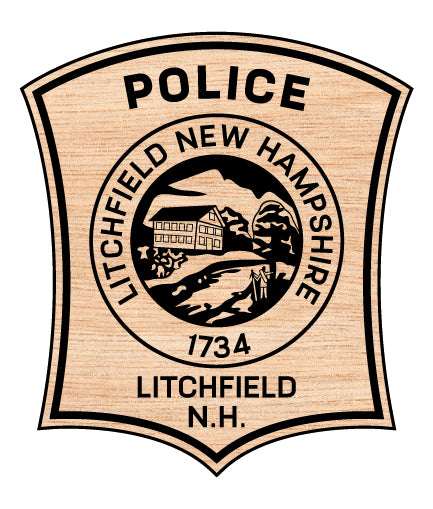 Litchfield New Hampshire Police Patch SVG digital download, police emblem vector design for Cricut, Silhouette, CNC, engraving, and law enforcement crafts.