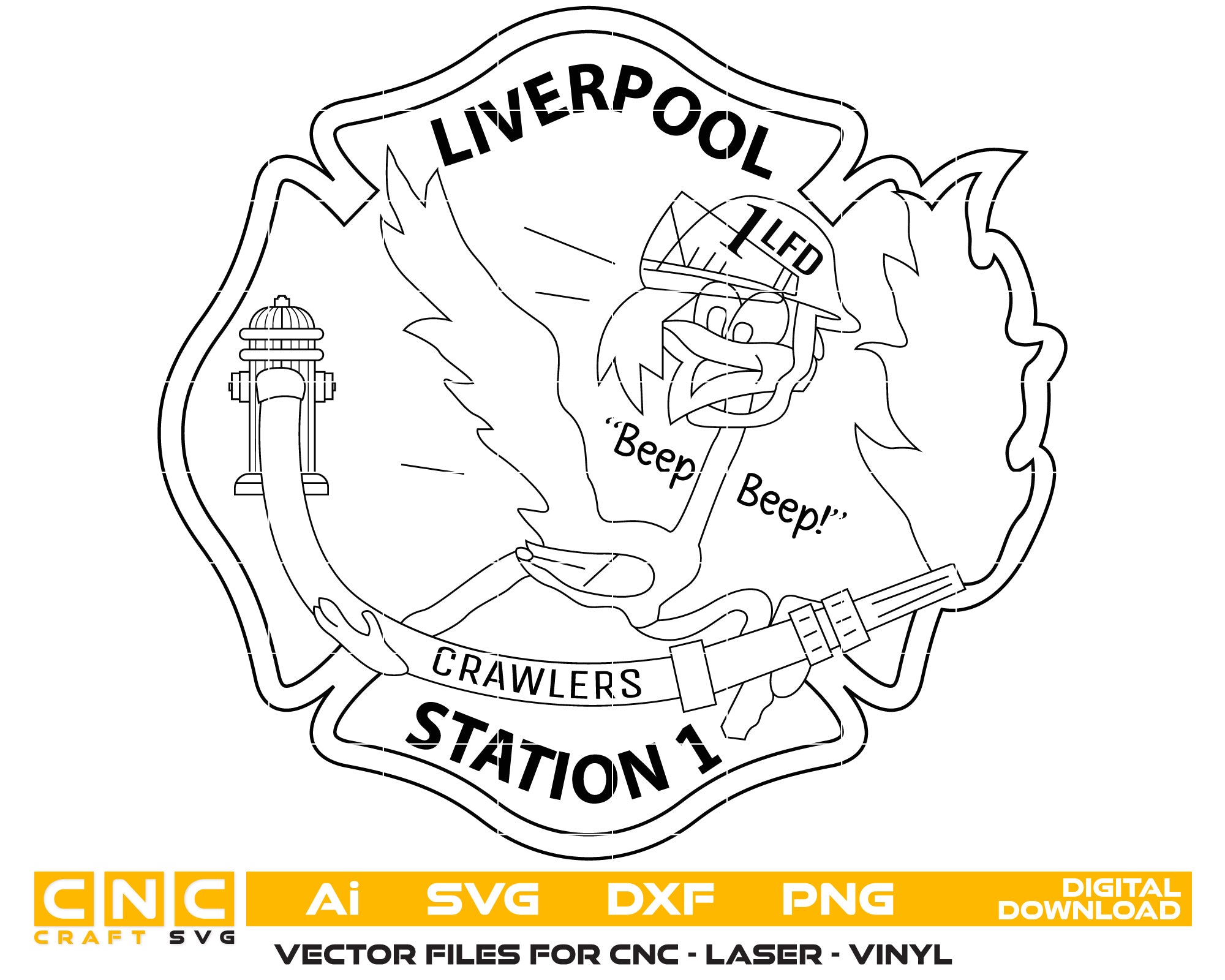 Liverpool Station 1 Logo Vector Art, Ai,SVG, DXF, PNG, Digital Files