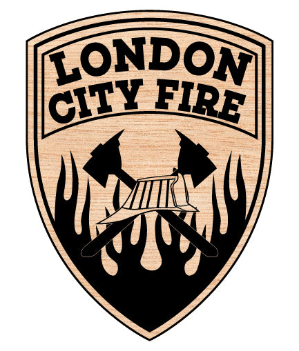 London City Fire Dept. Patch SVG, Fire Department Patch Vector, London City Fire Badge, Firefighter Patch SVG, Fire Department Patch Vector