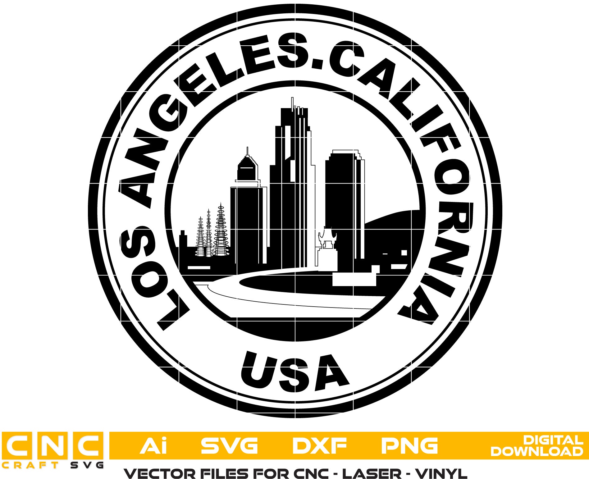 Los Angeles California Logo, Los Angeles Seal, California Logo Vector art, Digital File