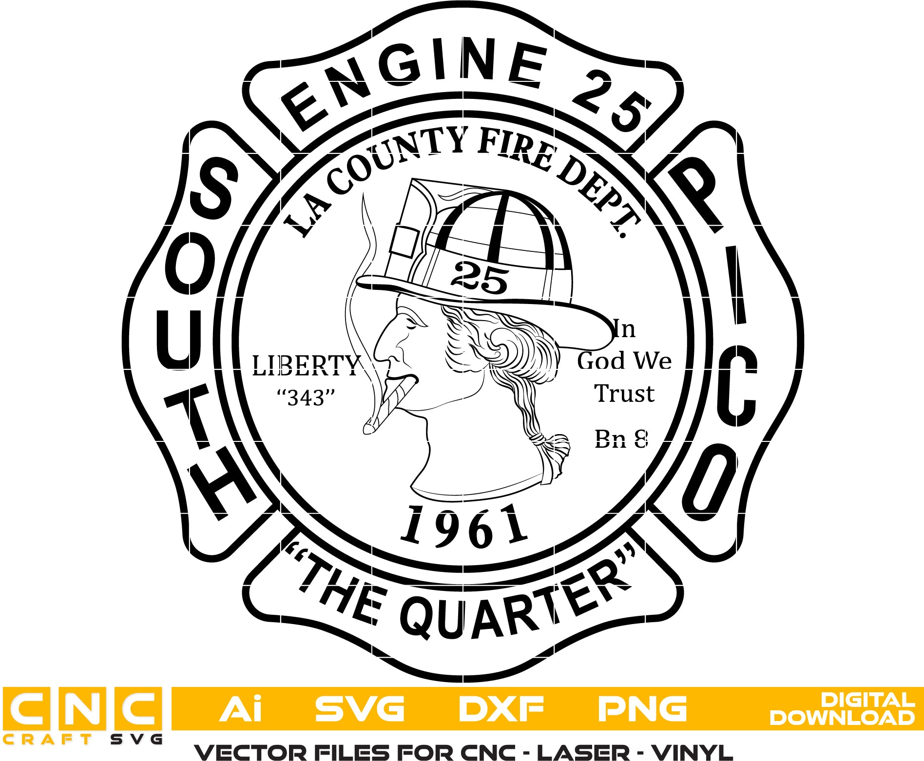 Los Angeles County Fire Department Station 25 Patch, California