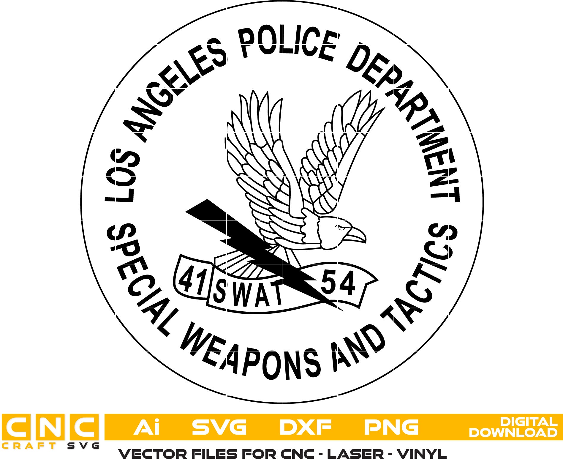 Los Angeles Police Department Special Weapons and Tactics Badge, Los Angeles Police vector art