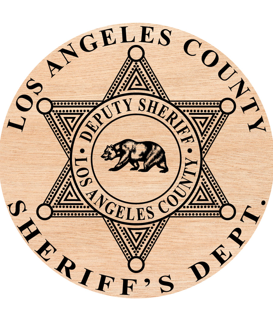 個人装備 LA COUNTY DEPUTY SHERIFF BADGE LASD Los Angeles County Deputy Sheriff Star Flat Badge For Shadow