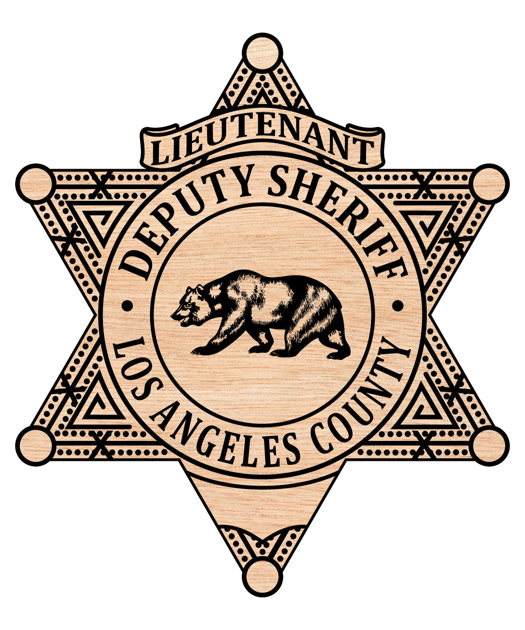 Los Angeles Deputy Sheriff Lieutenant Badge SVG – Law Enforcement Embl