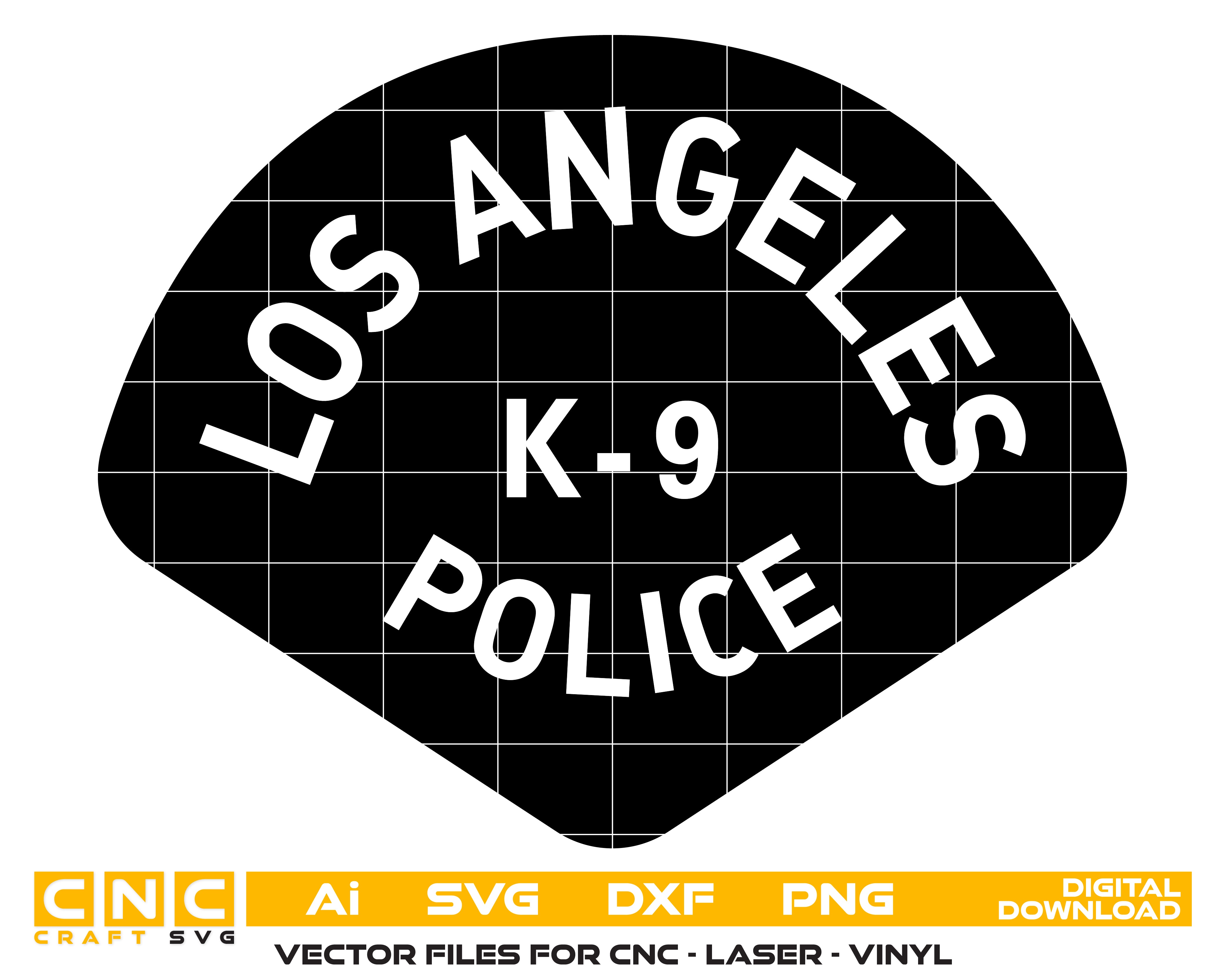 Los Angeles Police Department K9 Unit Patch SVG, LAPD Police Patch Vector, LAPD K9 Unit Emblem, Police Patch SVG, Law Enforcement Patch Vector File