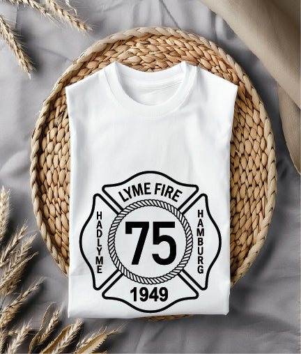 Lyme Fire Company Badge SVG, Lyme CT Firefighter Badge Vector, Lyme Fire Department Emblem, Firefighter Badge SVG, Fire Department Badge Vector File