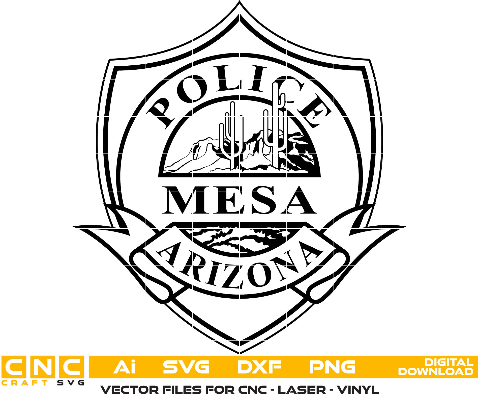 MESA AZ Police Badge, MESA Arizona Police Badge, Arizona Police Badge, MESA Vector art