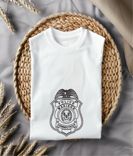 Madison Police Department Badge SVG, Connecticut Police Badge Vector, Madison Police Badge, Law Enforcement Badge SVG, Connecticut Police Officer Badge Vector