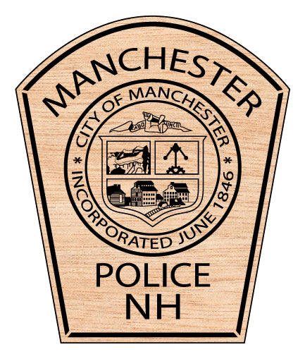 Manchester Police Department Badge SVG Representing New Hampshire Law Enforcement
New Hampshire Police Department Badge Vector For CNC And Laser Engraving
Manchester Police Emblem Design In Scalable Vector Format
Police Badge SVG Inspired By Manchester New Hampshire
Manchester Police Department Emblem For Decals Plaques And Collectibles
