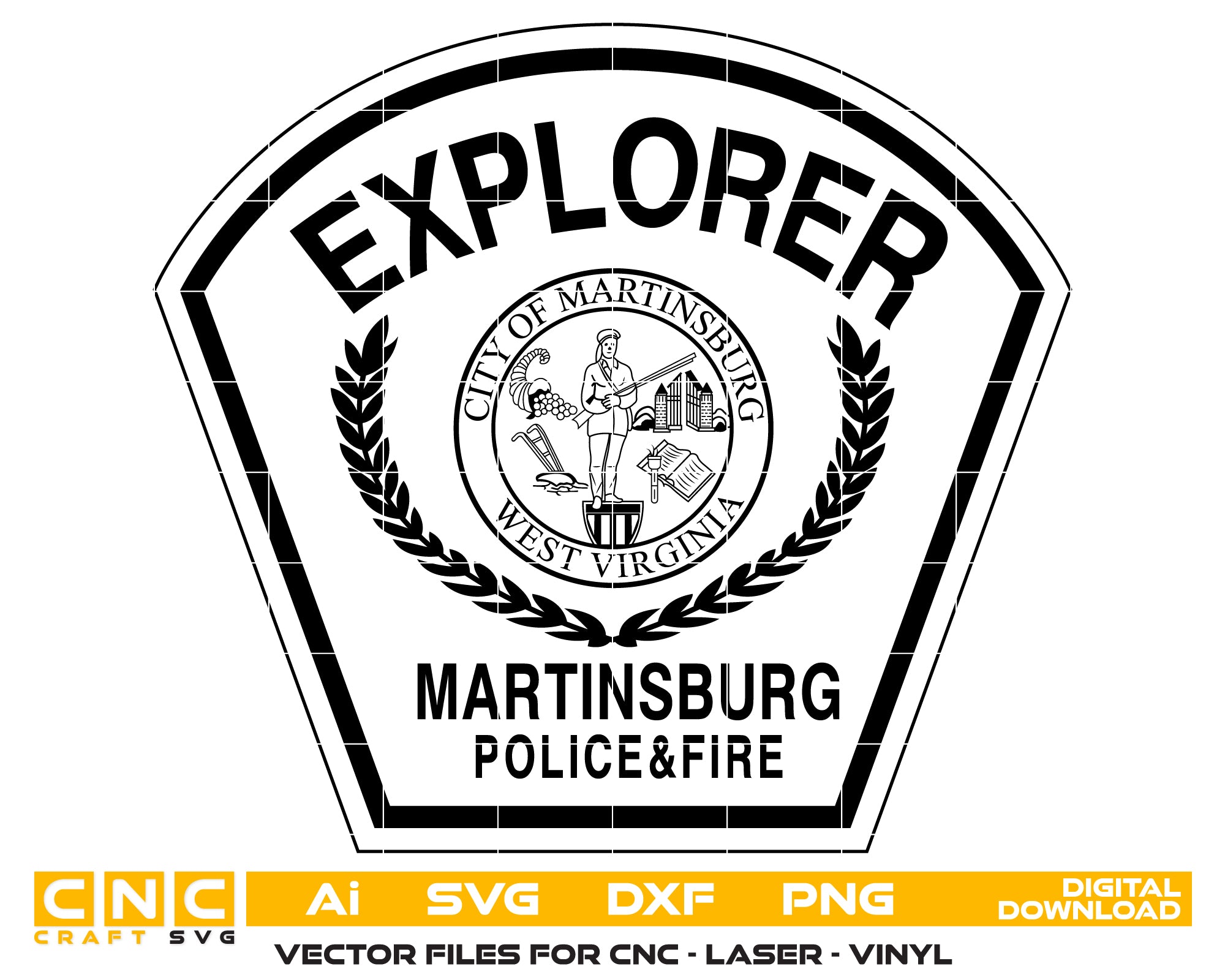 Martinsburg Police & Fire Explorer Patch, West Virginia
