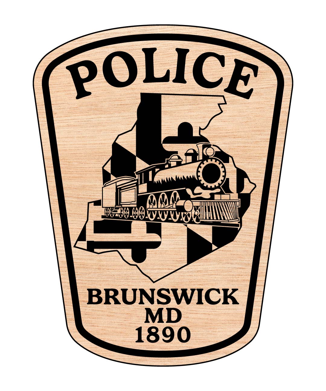 Brunswick Police Patch SVG, Brunswick MD Police Vector, Maryland Police Patch SVG, Law Enforcement Patch Design, Police Emblem Vector, MD Police Logo SVG