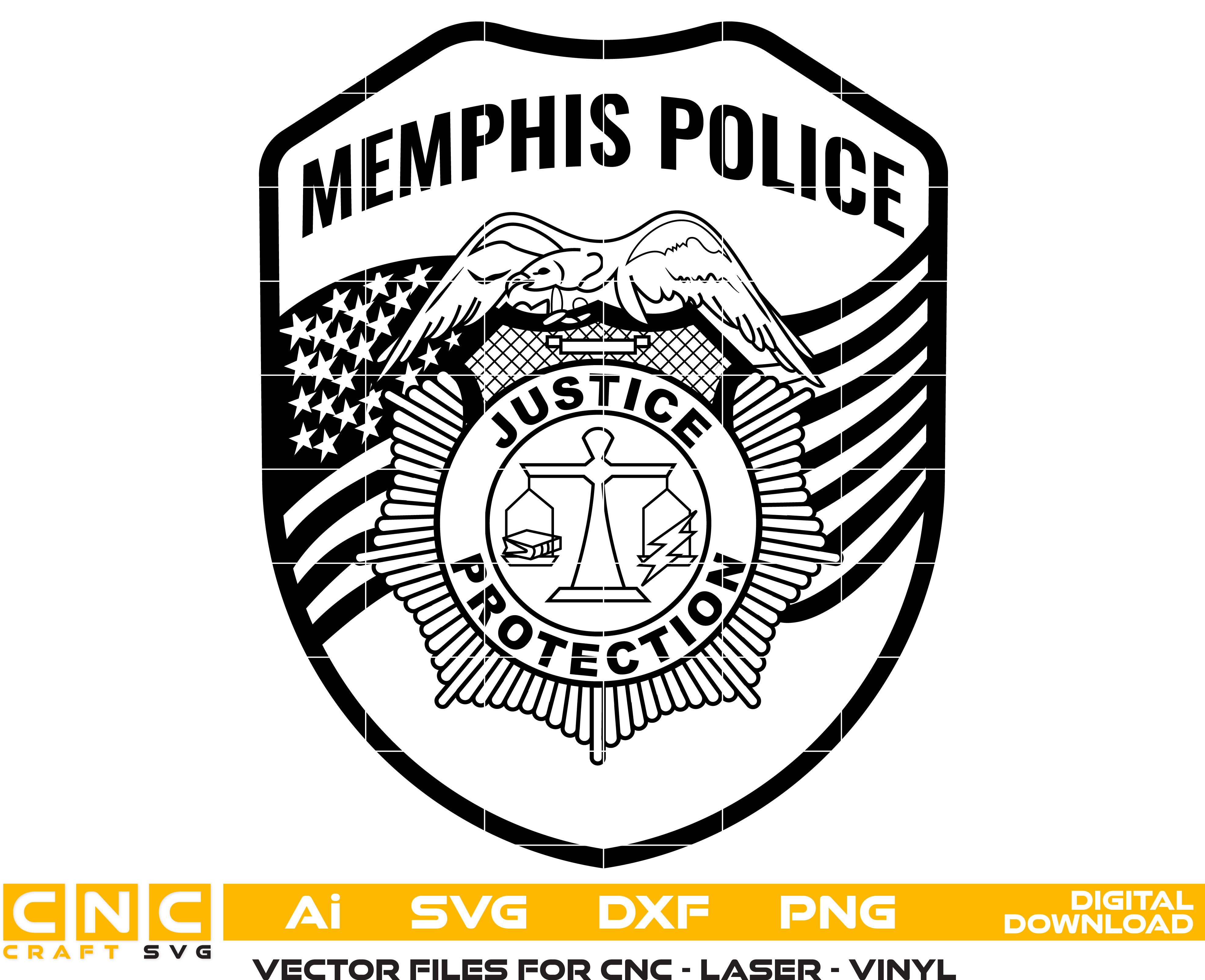 Memphis Police Badge, Memphis Police logo, Memphis Police vector art, Digital File