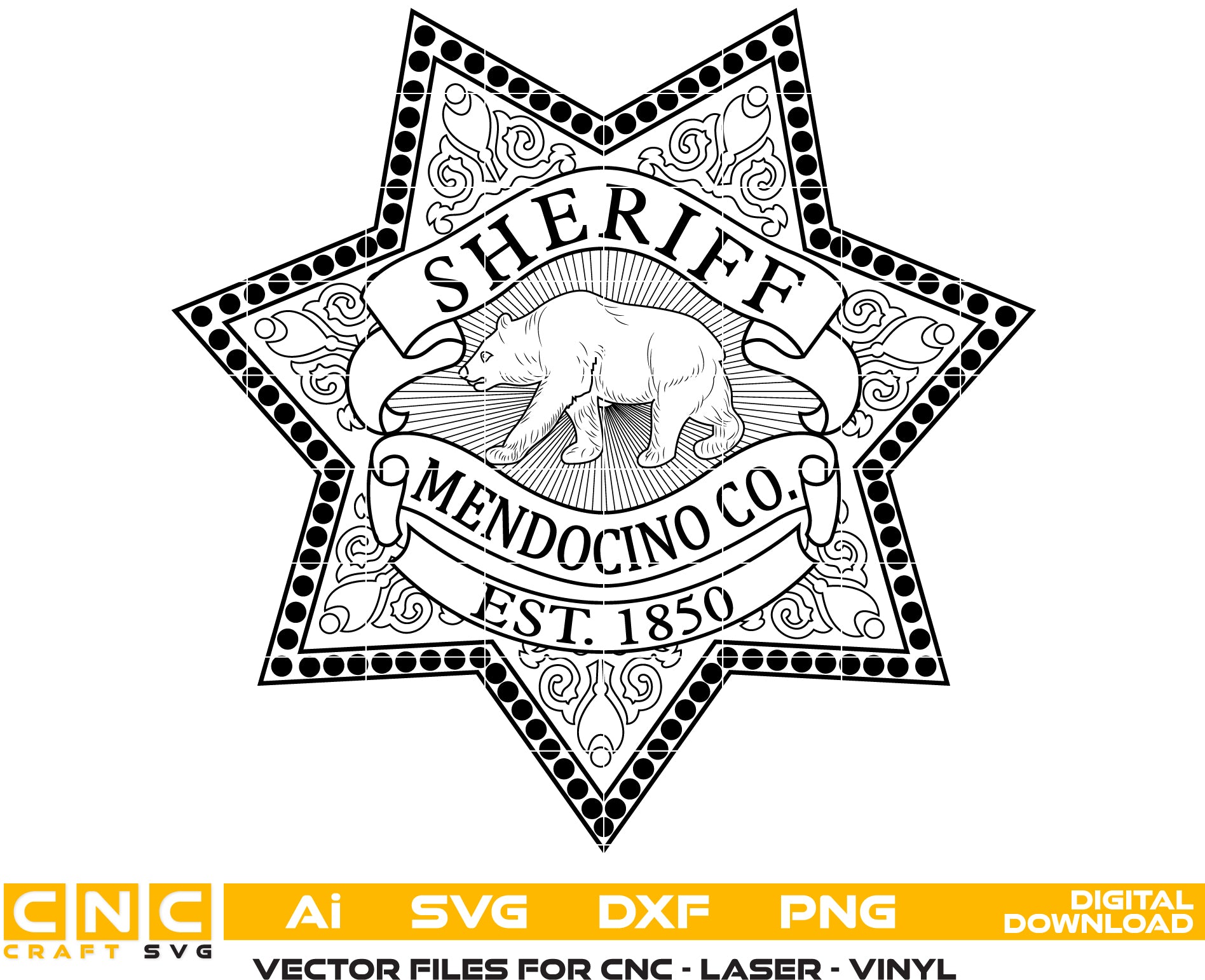 Mendocino County Sheriff Badge Svg