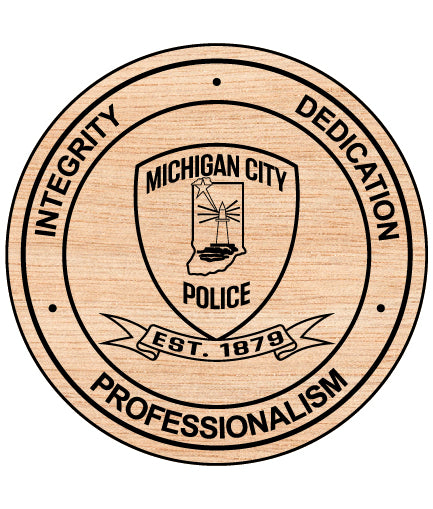Michigan City Police Department Badge SVG, Michigan City IN Police Emblem Vector, Indiana Police Badge SVG, Michigan City Law Enforcement Badge, Michigan City PD Logo