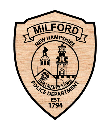 Milford Police Department Patch SVG, New Hampshire Police Patch Vector, Milford NH Police Emblem, Police Patch SVG, Law Enforcement Patch Vector File