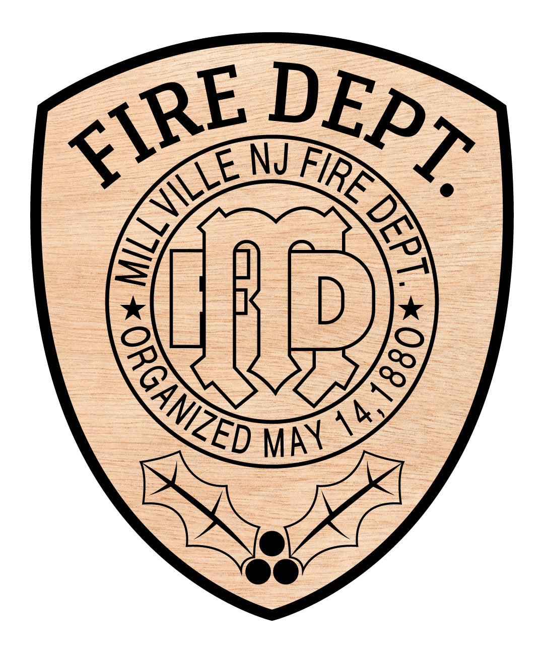 Millville Fire Dept. Patch SVG, New Jersey Firefighter Patch Vector, Millville FD Badge Emblem, Fire Department Patch SVG, Firefighter Badge Vector File