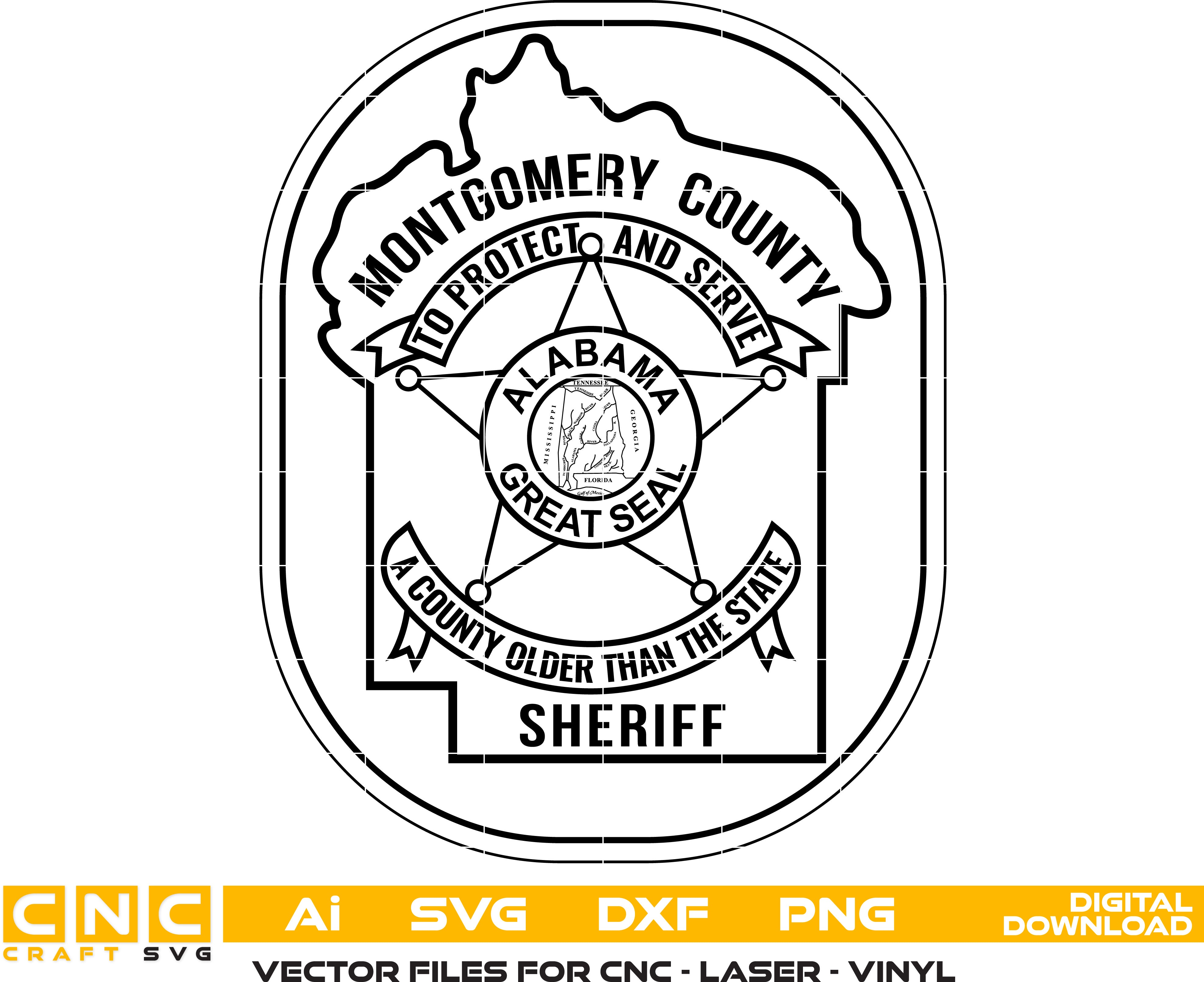 Montgomery County Alabama Sheriff Patch Vector art, Alabama Sheriff Badge Alabama Sheriff logo