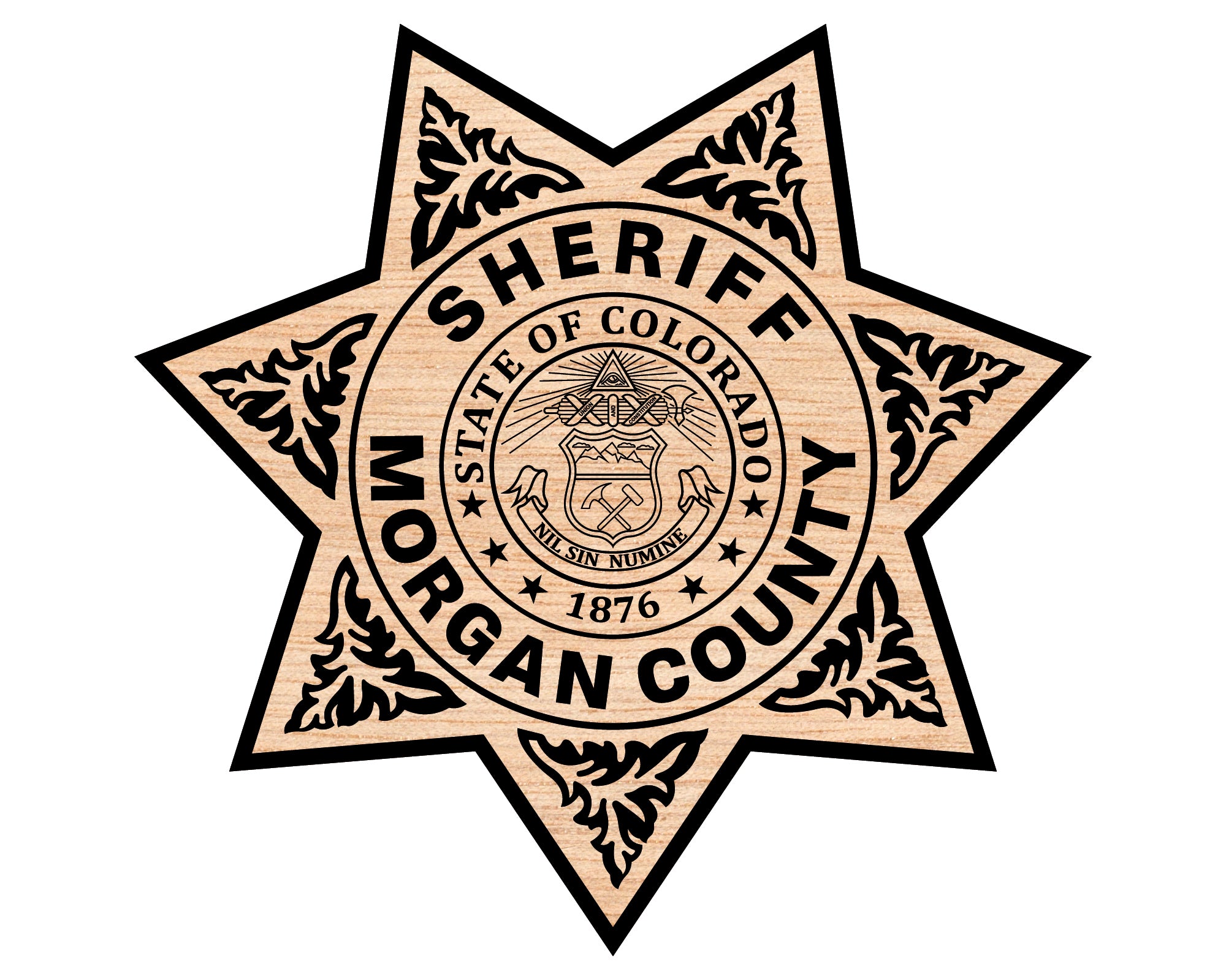 Morgan County Sheriff Badge SVG, Colorado Sheriff Badge Vector, Morgan CO Badge SVG, Law Enforcement Badge Design, Police Sheriff Vector, Engraving Badge SVG