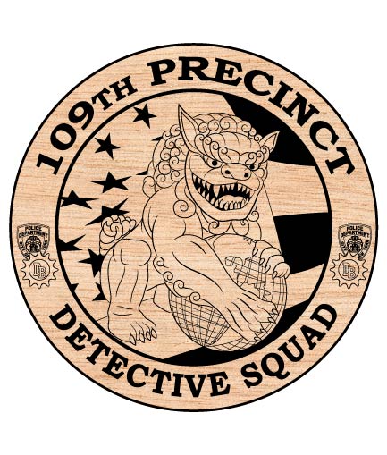 NYPD 109 Precinct Detective Squad Challenge Coin SVG, NYPD Detective Coin Vector, New York Police Challenge Coin Design, NYPD 109th Precinct SVG, NYPD Coin Logo