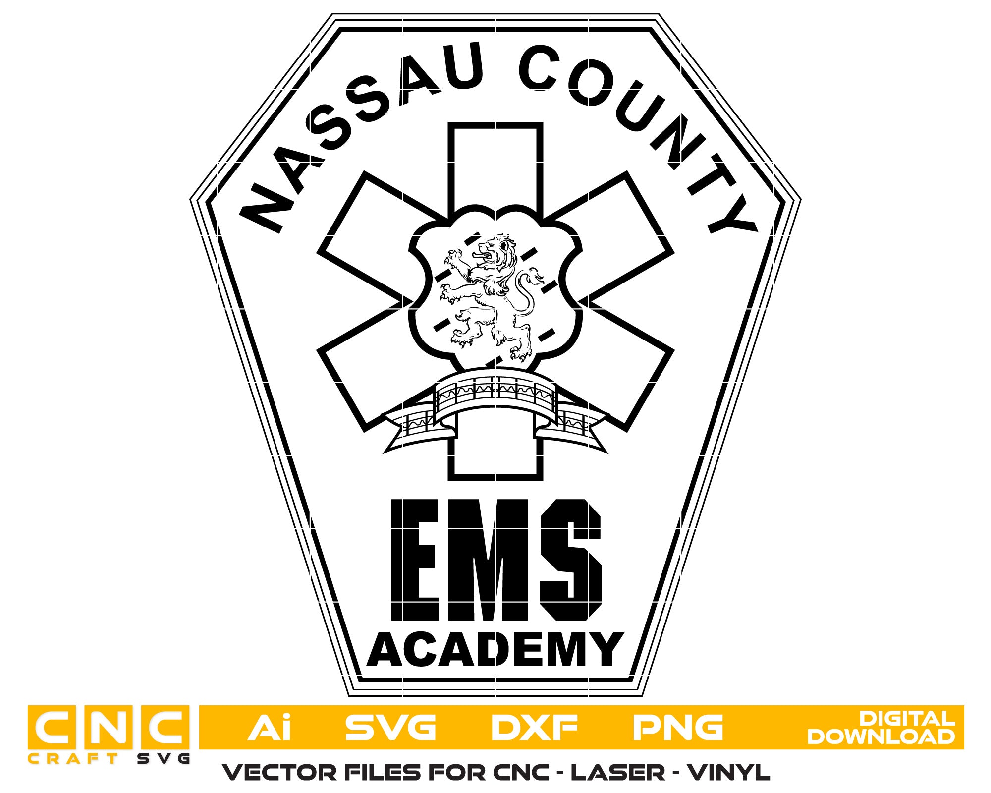 Nassau County Ems Academy Logo Vector Art, Ai,SVG, DXF, PNG, Digital Files
