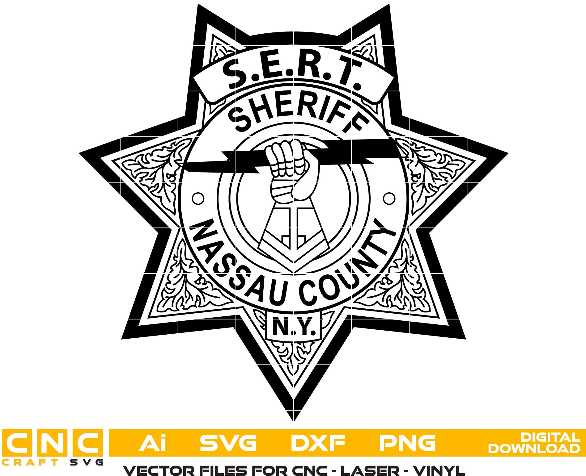 Nassau County Sheriff Badge, Nassau County logo, Nassau County vector art, Sheriff Badge Digital file