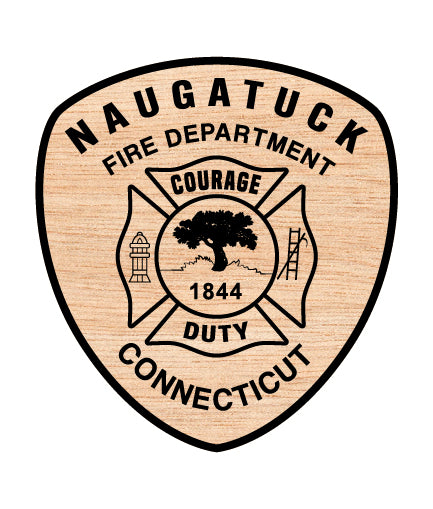 Naugatuck Fire Department Logo SVG digital download, Connecticut firefighter emblem vector design for Cricut, Silhouette, CNC, engraving, and fire service crafts.
