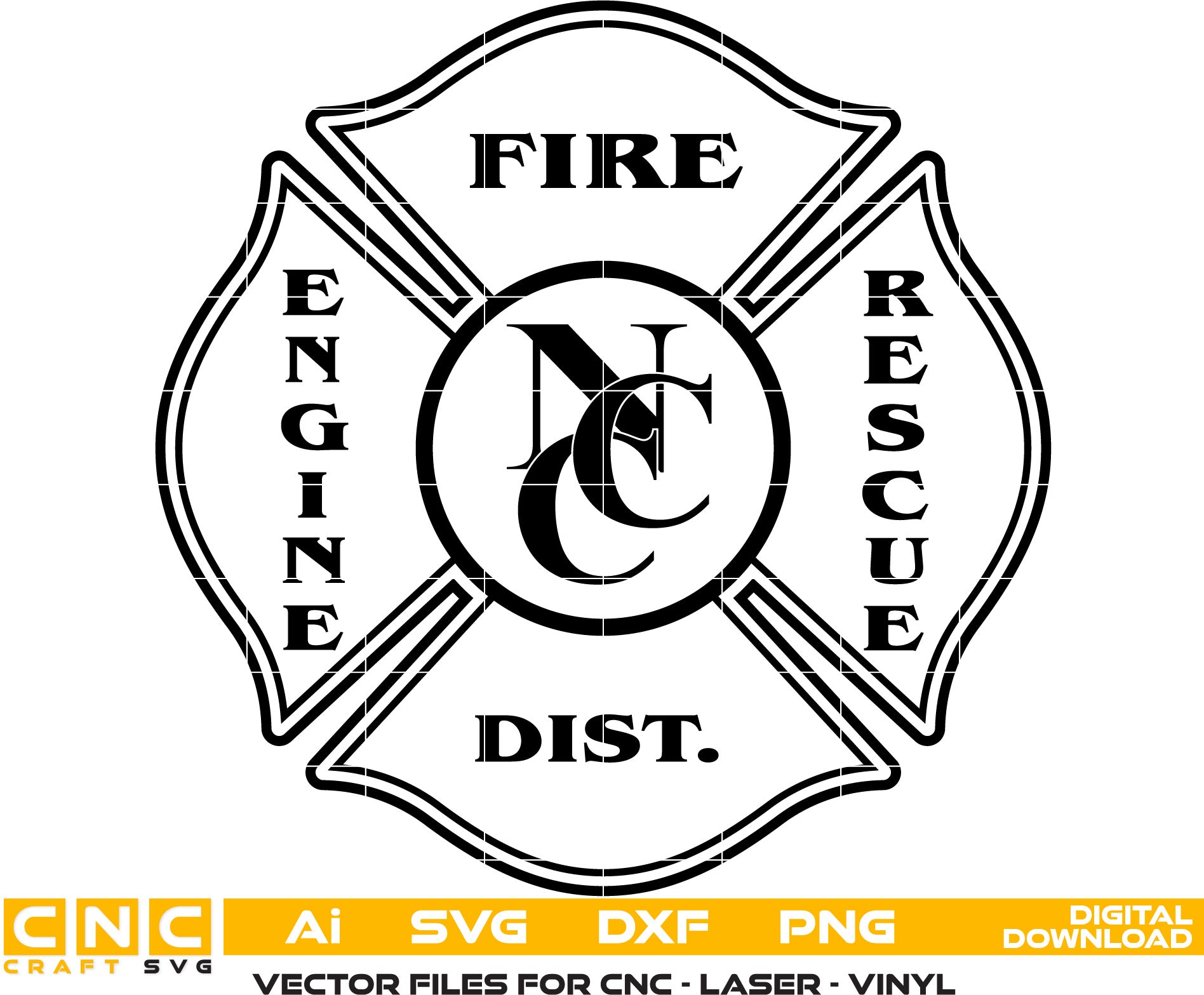 Nevada County Consolidated Fire District Vector art Svg/ Dxf/ Jpg/ Png/ and Ai files For laser engraving/ woodworking/ acrylic painting and all printing machines.