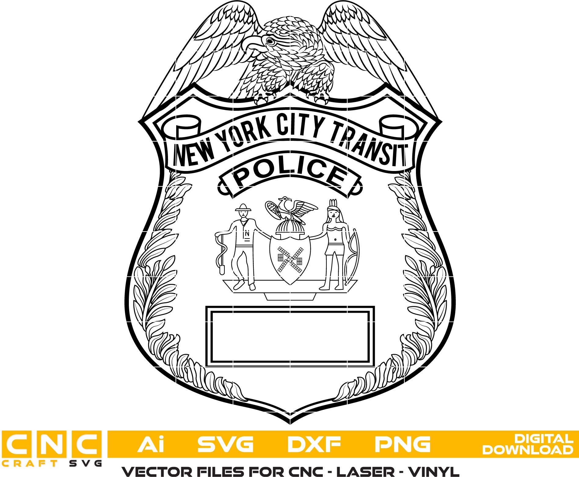 New York City Transit Police Badge, Police Badge Svg